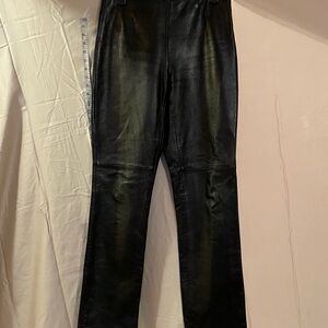 Hugo Buscati Black Leather Pants